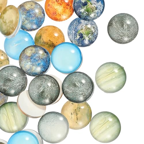 Patchs en verre lumineux 3D planètes 20 mm pour bijoux DIY et colliers