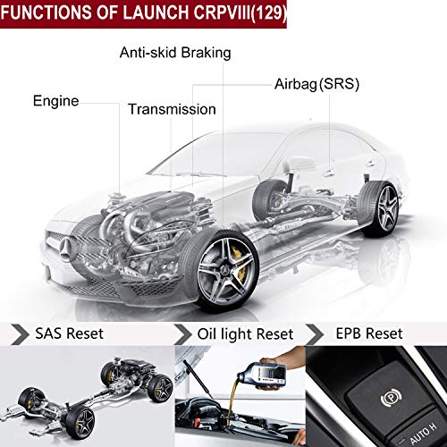 image for LAUNCH OBD2 Scanner CRPVIII(129) for Engine ABS SRS Transmission Reset