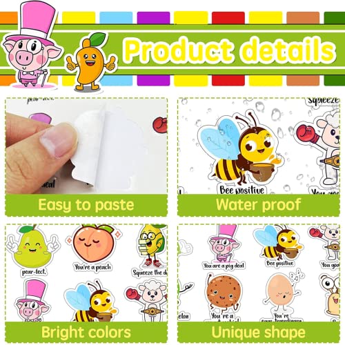 720 Pieces Punny Rewards Stickers For Student, Fun Reward Labels Motivational Positive Accents Words Stickers Cute Cartoon Animal Incentive Inspiration Stickers For Kids Teacher School Classroom #TOP3