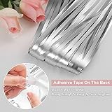 2 Pack Silver Foil Curtain Backdrop Metallic Tinsel Foil Fringe Curtains Photo Booth Props for Birthday Wedding Engagement Baby Shower Bachelorette Christmas Holiday Celebration Party Decorations