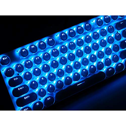 Creation Core Only Keycaps Retro Typewriter Style Abs Backlit Keycaps For Mechanical Keyboards For Gaming Keyboard(104-Key Crystal White) #TOP6