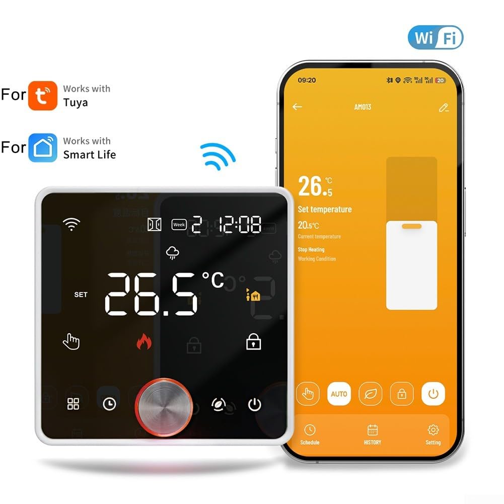 Thermostat Programmable WiFi pour tuya pour Chauffage Eau Thermostat(Electric Heating)