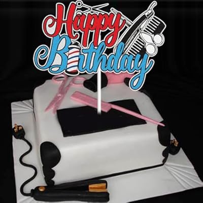 Barber Shop Happy Birthday Cake Topper Blue Red Iceland | Ubuy Barber Shop Happy Birthday Cake Topper Blue Red Iceland | Ubuy