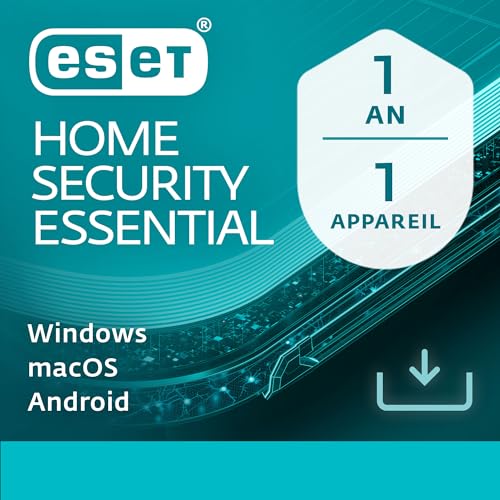 ESET HOME Security Essential 2025 | 1 appareil | 1 an | Suite de sécurité, Protection des paiements, Pare-feu, Protection de la webcam | Windows, MacOs & Android | Code d'activation envoi par email ESET HOME Security Essential 2025 | 1 appareil | 1 an | Suite de sécurité, Protection des paiements, Pare-feu, Protection de la webcam | Windows, MacOs & Android | Code d'activation envoi par email