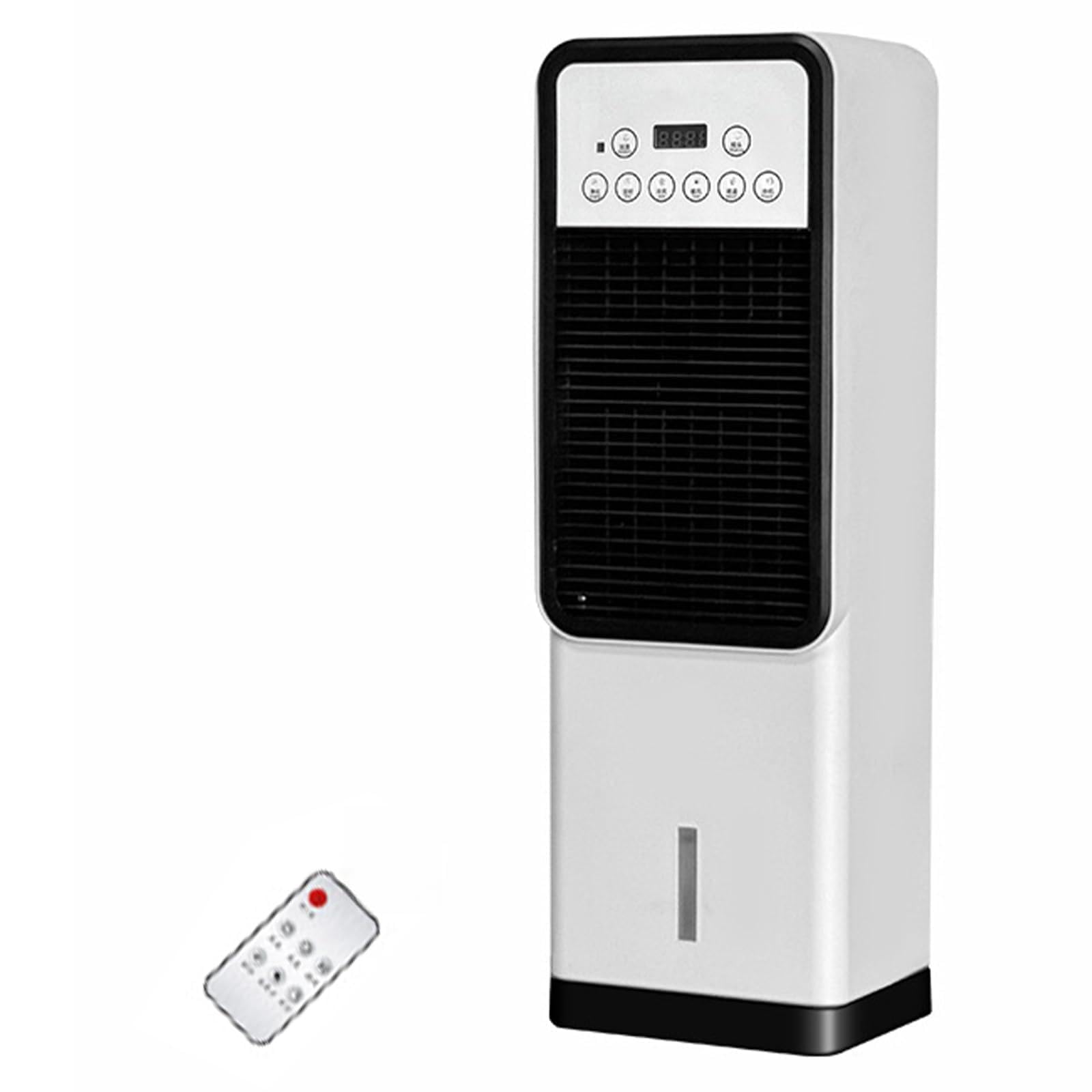 Zuiquity Swamp Cooler Evaporative Air Cooler with 3L Water Tank, Portable Air Conditioner Smart Remote Touch Control, Swamp Cooler 1-7H Timer 3 Speeds, Portable Air Conditioners