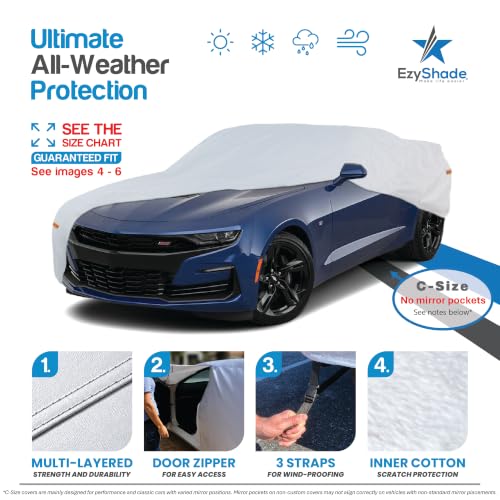 Image of EzyShade Sports Car Cover Waterproof All Weather. See Size-Chart. Size C6