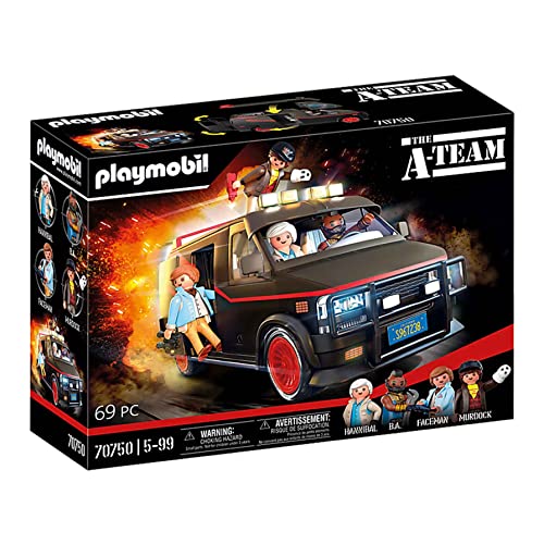 PLAYMOBIL 70750 La Furgoneta del Equipo A, Diseño icónico para