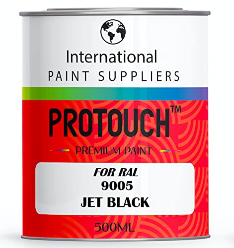 Protouch Jet Black For Ral 9005 Basecoat Neat Unthinned Car Paint 500Ml Tin