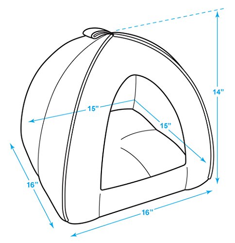 Image of Best Pet Supplies Cat Bed for Indoor Cat, Domed Tent House with Removable Pillow, Covered Cat Cave for Small Dog, Puppies and All Breeds of Cats - Corduroy Beige, 16 x 16 x H:14 inch