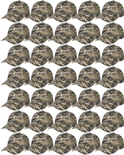 Image of Foaincore 36 Pack Blank Baseball Cap Bulk Adjustable Back Strap Sublimation Hats Plain Unisex Trucker Hat for Men Women
