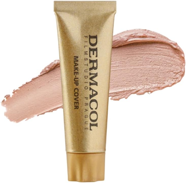 Dermacol Mini Full Coverage Foundation 13g, Liquid Matte Makeup with SPF 30, Waterproof Foundation for Oily Skin, Acne, & Under Eye Bags, Long-Lasting Makeup Products Shade - 210