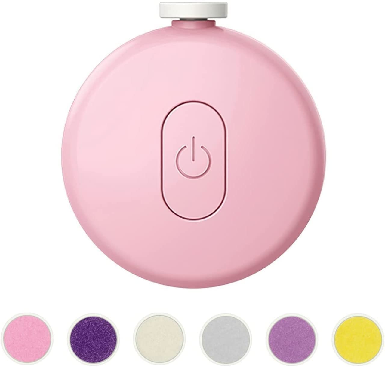 KPS Round Baby Nail Trimmer with 6 Grinding Heads | Baby Nail Clippers with Light | Electric Baby Nail Trimmer | Nail Care Tool & Accessories (Pack of 1,Multicolor)-image-33