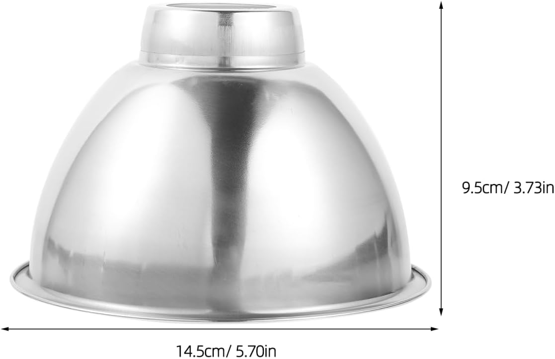 Round Stainless Steel Metal Lamp Shade Cover for Outdoor Use - Waterproof Light Fixture Shade for Factory and Industrial Decor 5.7 X 5.7 X 3.93 Inches