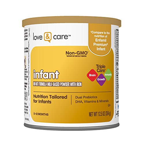 Love & Care Infant Formula Milk-Based Powder with Iron, 12.5 Ounce (Pack of 6)