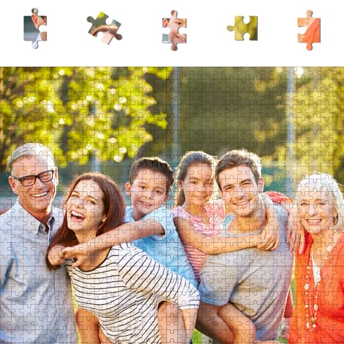 Puzzle Personalizado con Foto, Puzzle Personalizzati con 60/120/200/500/1000 Piezas, Regalos para Navidad, Bodas, Aniversarios, Cumpleaños, el Día de la Madre y para la Familia