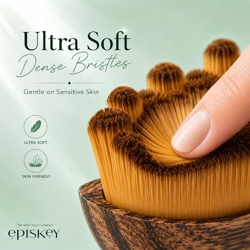 Image of Episkey Lymphatic Contour Face Brush, Manual Lymphatic Drainage Massager, Natural Makeup Brushes with Durable Soft Bristles, Hypoallergenic Ergonomic Facial Cleansing Brush for Sculpting