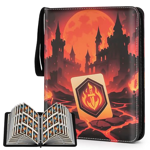 Image of 9 Pocket Card Binder for MTG /YGO /PTCG /Game Cards, Holds 720 Cards,Premium Card Collector Book for TCG Players,Toys Gifts for Kids-Red