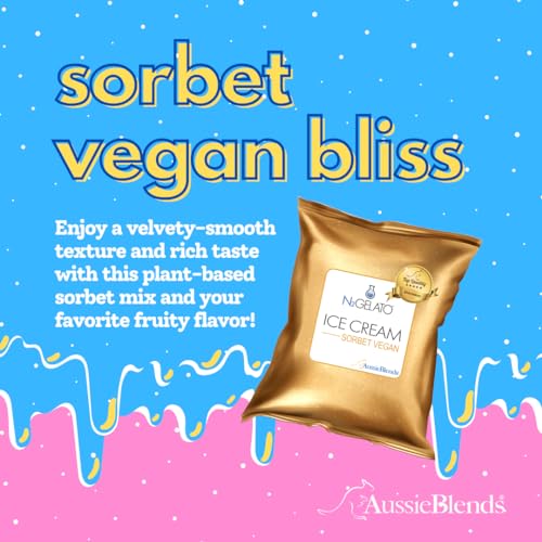 AussieBlends Vegan Dairy Free Sorbet Mix for Soft Serve and Gelato | Perfect for Liquid Nitrogen Ice Cream | 1-Pack Impo