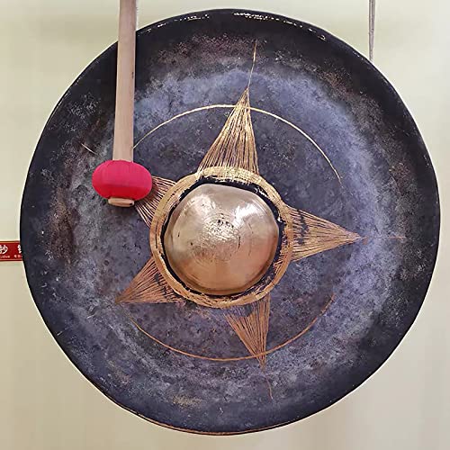 Grote Bronzen Gong - 45cm / 17.7in, handgemaakte Chinese gongs, traditionele percussie-muziekinstrument met hamer… - Image 3