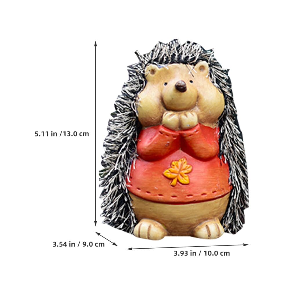 HANABASS 3kawałki Ceramiczna Figuryna Jeża Zestawie Urocza Ozdoba Do Ogrodu Patio i Podwórka Realistyczny Kształt Trwały Materiał Idealna Zewnątrz
