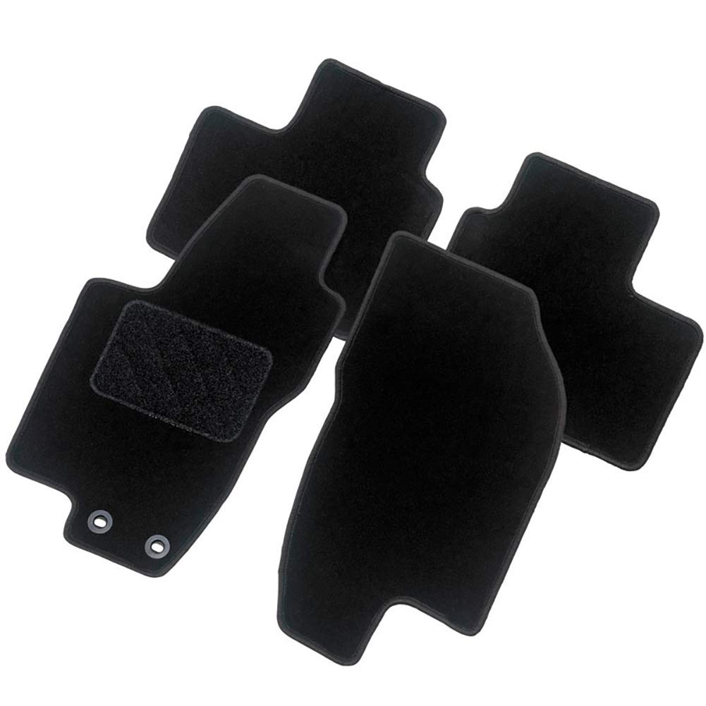 moto-MOLTICO Rubberen automatten voor de auto, 2-delige set, all-weather rubberen vloermatten met rand, antislip en waterdichte autotapijten, geschikt