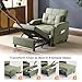 VINGLI Sofa Bed Chair Recliner, 3-in-1 Convertible Sleeper Sofa Chair Bed Green Daybed Pull Out Couch with Adjustable Backrest, USB Ports, Cup Holders for Small Spaces Living Room