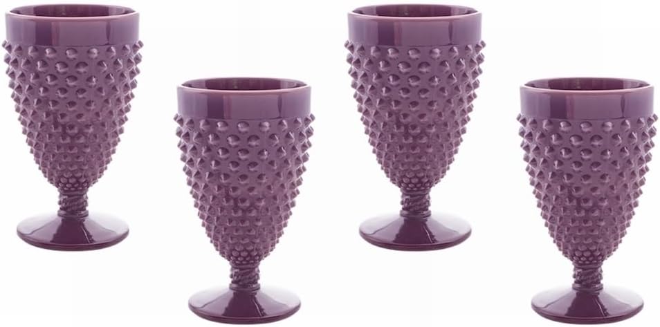 Goblet - GiGi Hobnail Pattern - American Made - Mosser Glass USA (Eggplant) (1)