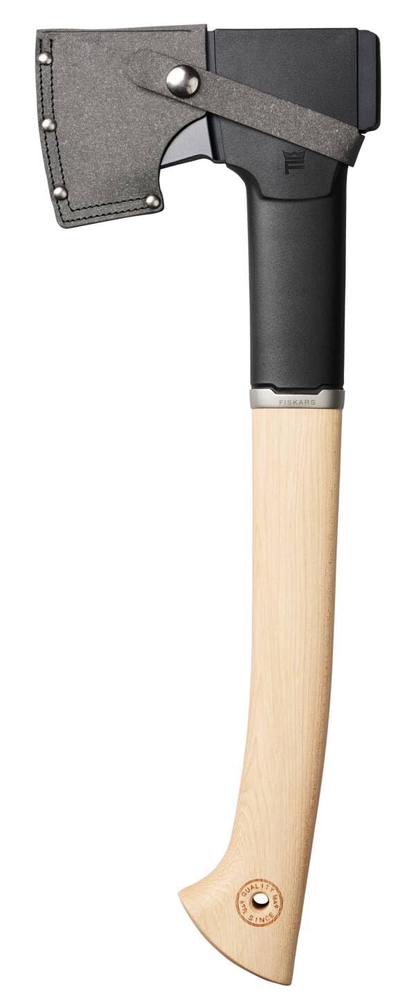 Fiskars Fourreau de hache, Fourreau en cuir pour haches Fiskars (N10, N12, X10, X11, A10 et A11), cuir recyclé, gris, S, 1057532