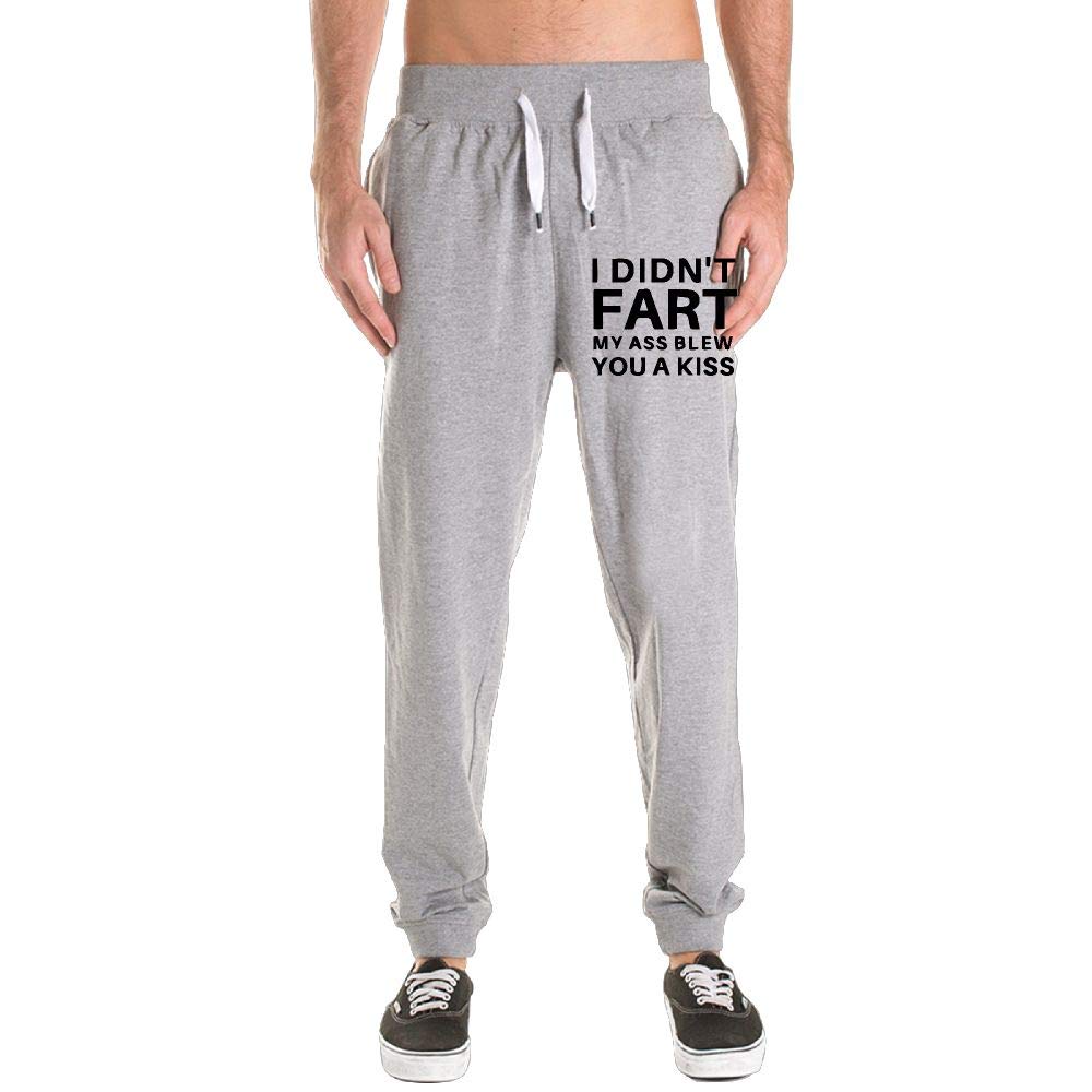 Mens Athletic Sweatpants, 100% Cotton I Didn't Fart My Ass Blew You A Kiss Activewear