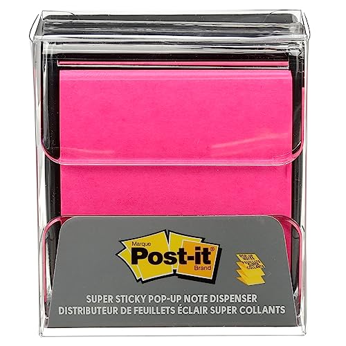 Post-It Pop-up Notes Dispenser, 3x3 in, Black Base Clear Top, Pack Includes a 45-Sheet Pad (WD-330-BK) (Pack of 6) - image 5
