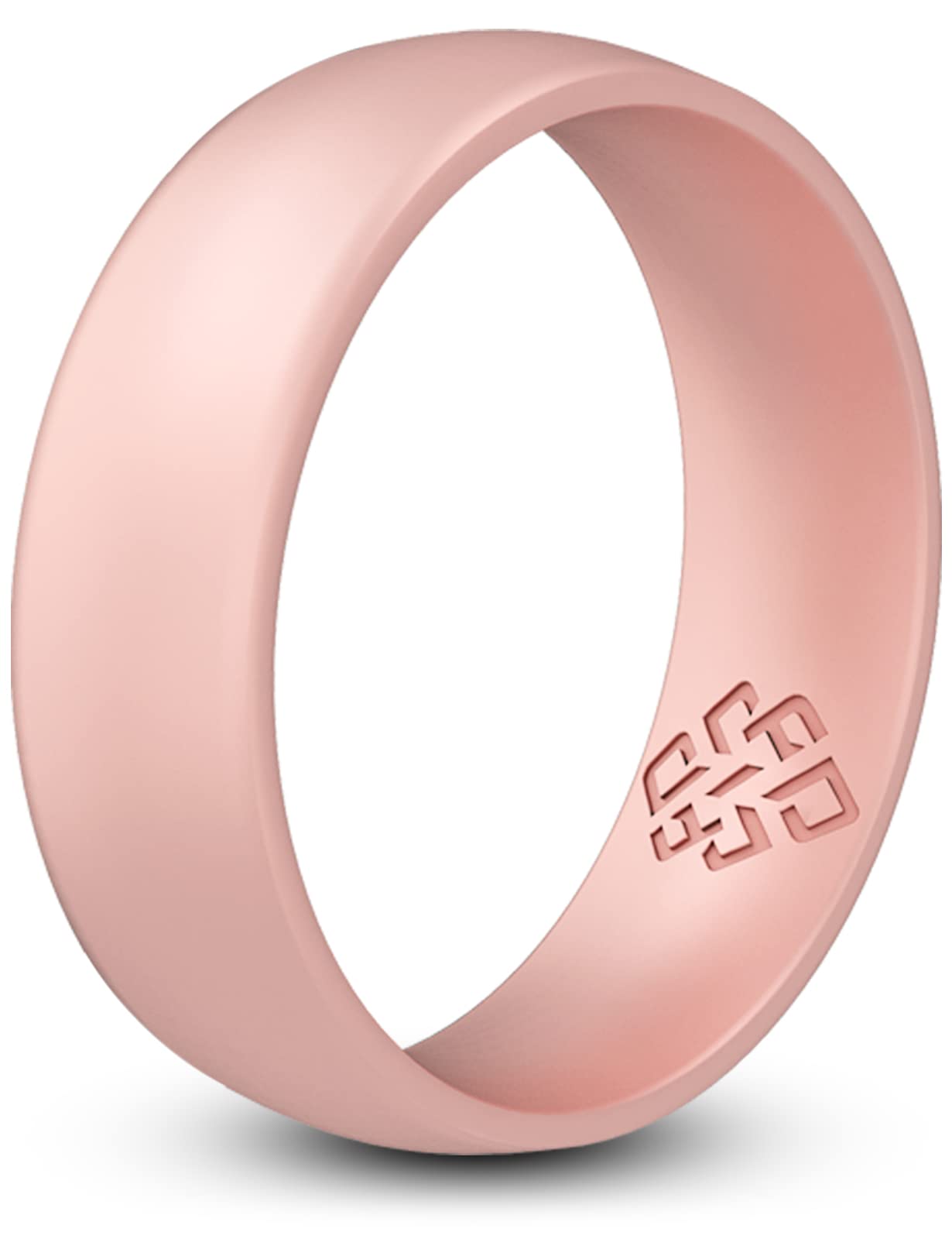Knot Theory Breathable Silicone Wedding Rings for Men & Women | Black Rose Gold Silver Blue Red Rubber Wedding Bands for Him & Her Size 4, 5, 6, 7, 8,