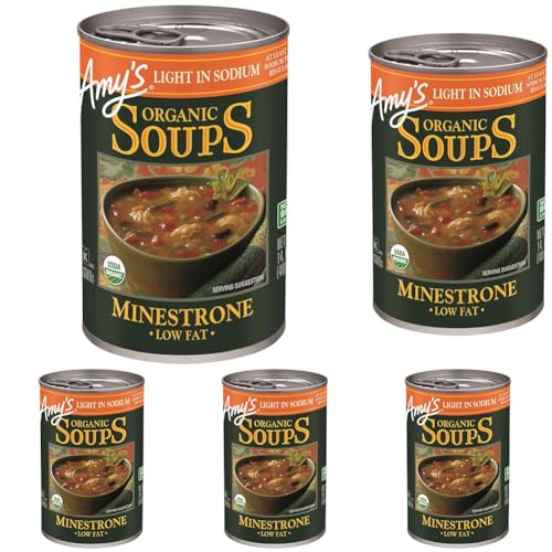 Amy's Organic Soups, Light in Sodium Minestrone, 14.1 Ounce (Pack of 5)