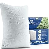 Everlasting Comfort Adjustable Pillow - Green Tea Shredded Memory Foam Pillow with Customizable Loft