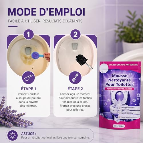 Fizzclean netoyant WC mousse active sans frotter pack de 3 - 6