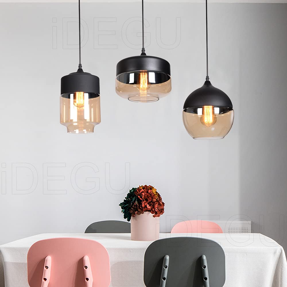 iDEGU Modern Industrial Pendant Light, Minimalist Vintage Pendant