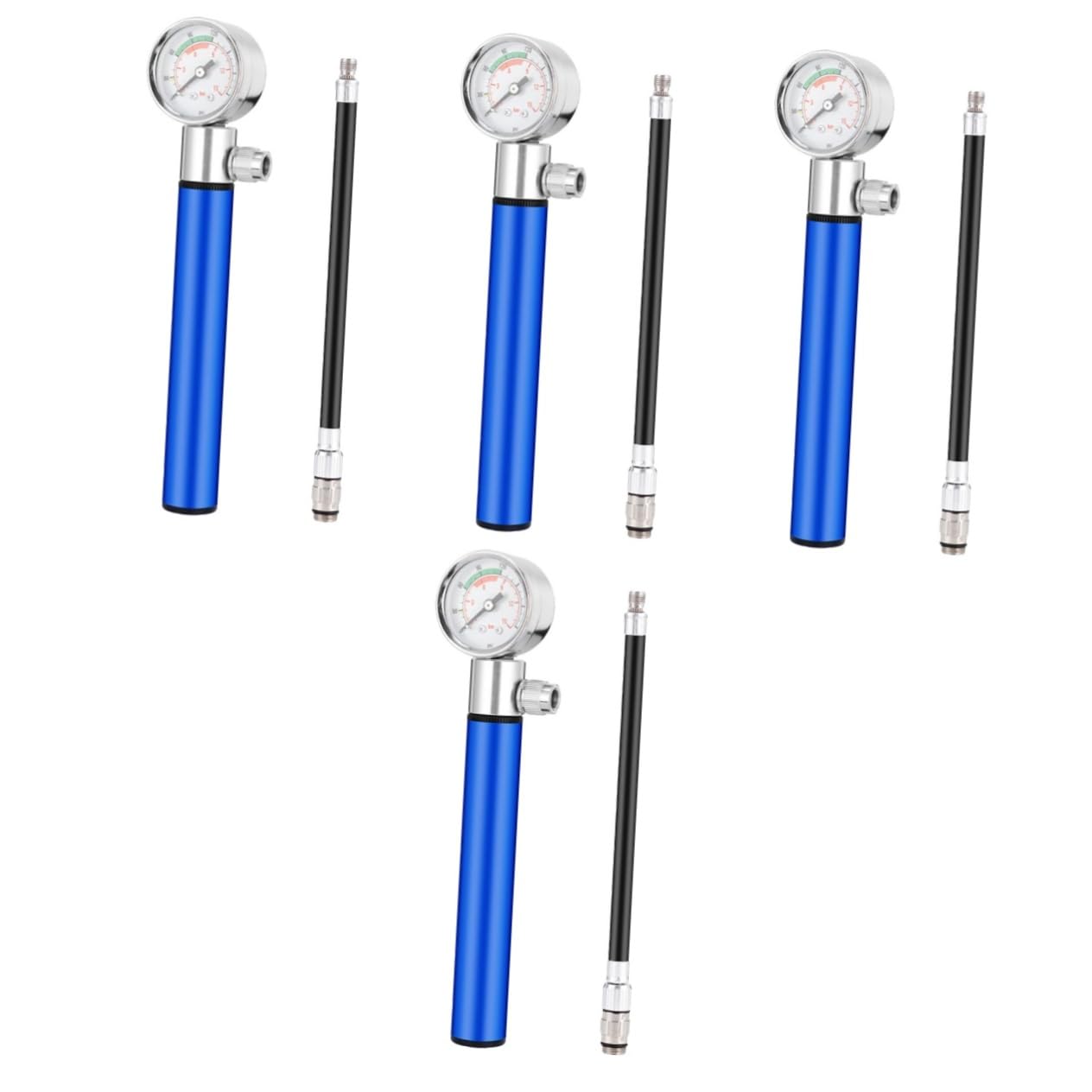 TOYANDONA Aluminium Luftpumpe für Sportbälle und Fahrräder Tragbare Handpumpe mit Manometer Geeignet für Basketball Yoga Ball und Ergonomisches Design Einfach zu Bedienen