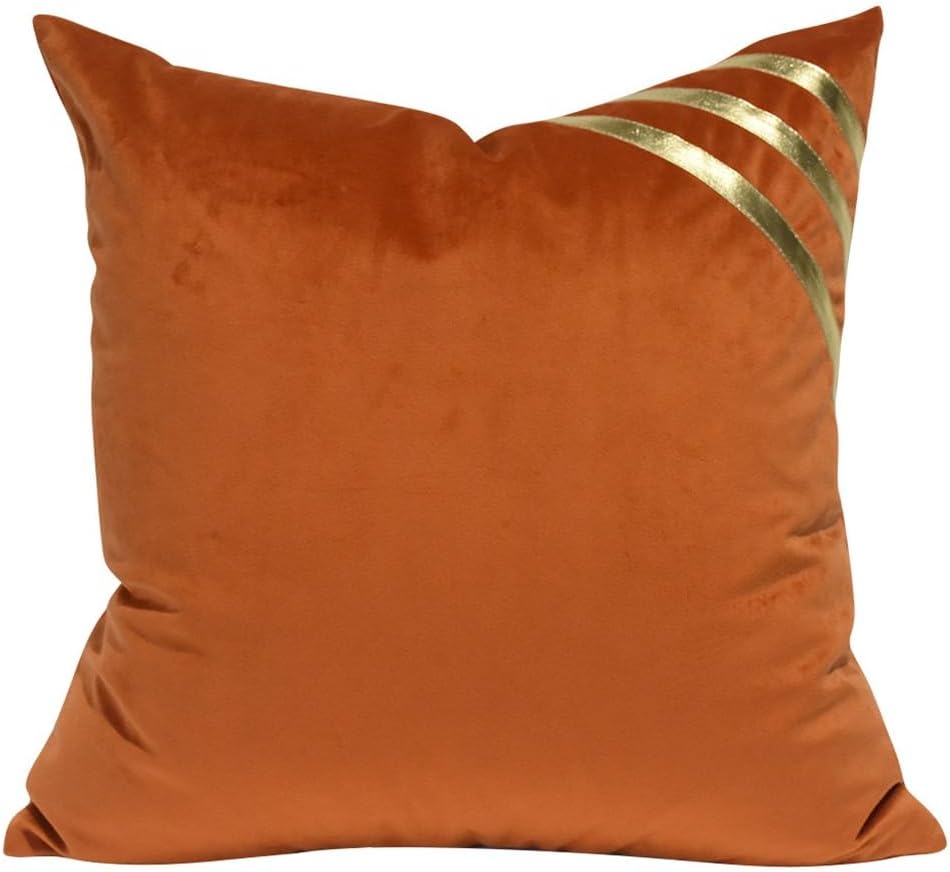 HBJWOV Oran Gold Model Room Square Pillow Case Hotel Exhibition Hall Place Sofa Against The Bag