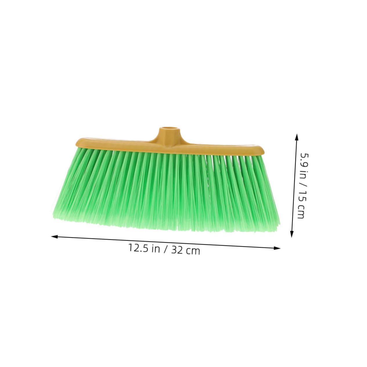 FOMIYES Broom Head Refill Broom Part Green Plastic Floor Broom Head for Cleaning Broomhead Only
