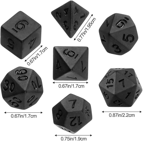 Miniatura 5 de Gadpiparty Juego de dados poliédricos de 20 lados, 4 caras, 6 caras, 8 lados y 10 lados y 12 caras, dados para juegos de rol de mesa, como juegos de