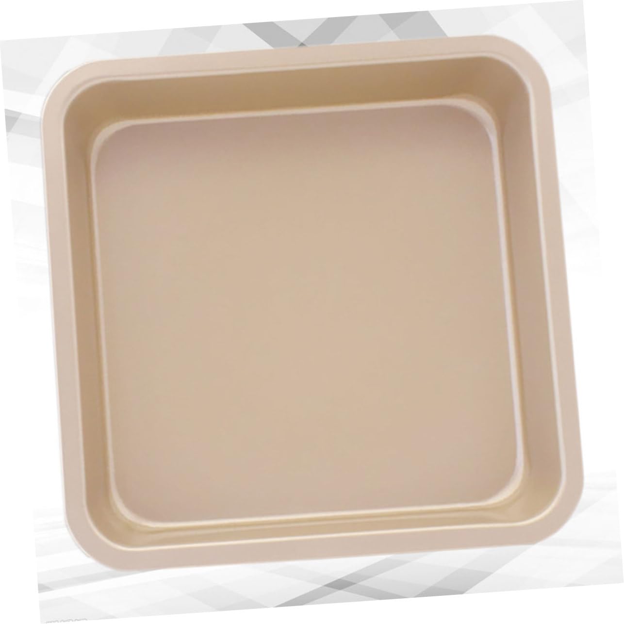 ABOOFAN 1 PC Square Carbon Steel Cake Baking Pan Non Stick Baking Tray for Home Kitchen for Birthday Cakes Bakeware Golden