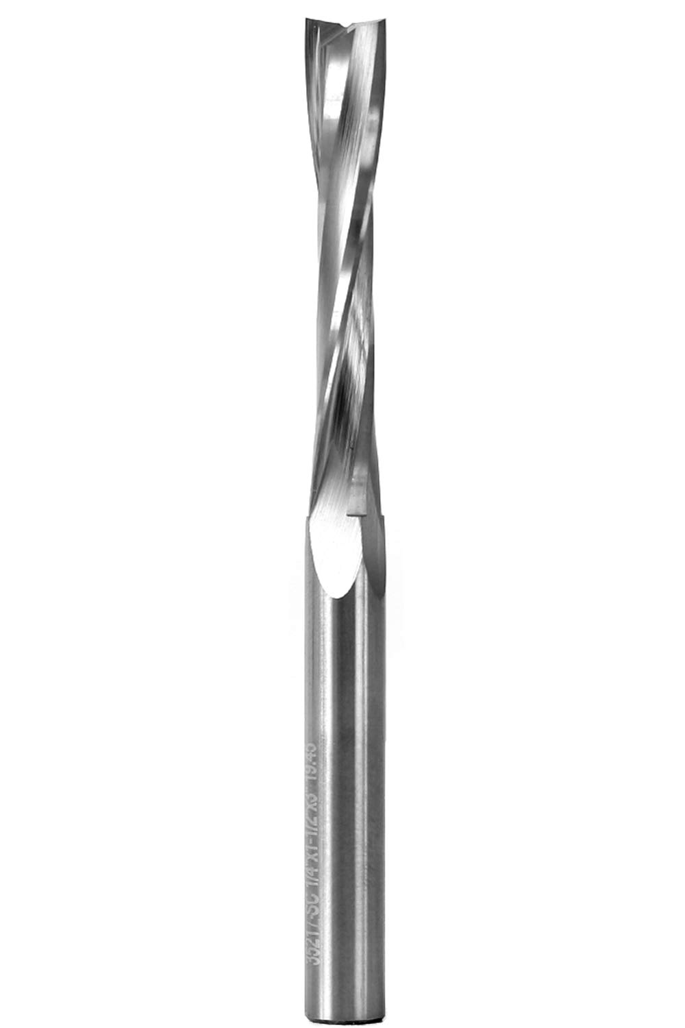 Yonico Grain Upcut Router Bits Spiral 2 Flute Solid Carbide Cnc Slow Helix End Mill 1/4-Inch Dia 1/4-Inch Shank 35217-Sc