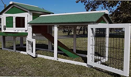 Eggshell LARGE SMOKEY XL GREEN COLOUR RABBIT HUTCH GUINEA PIG HUTCHES RUN RUNS LARGE 2 TIER WITH NIGHT SHUTTER