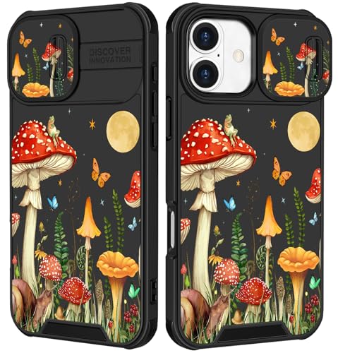 Image of Funermei for iPhone 17 Case - Women Girls Cute Phone Cover Pretty Girly Aesthetic Black Butterfly Unique Design with Slide Camera Cover and Dual Protection Funda for iPhone 17 Case