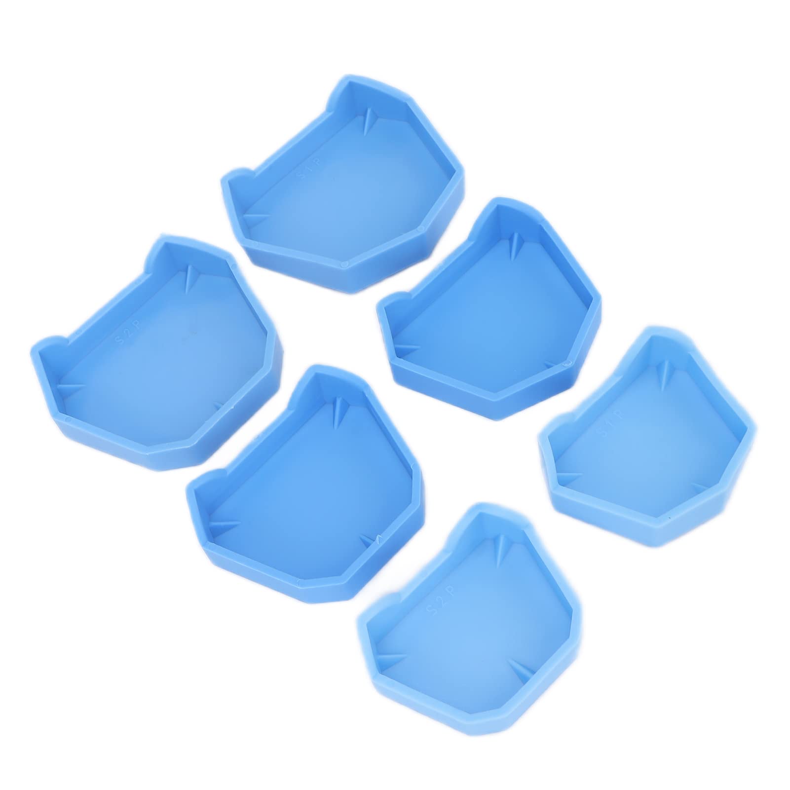 Dental Lab Model Base, Dental Former Base Molds Flexible Base Blue Silicone Sturdy for All Types Pallets for Dentists