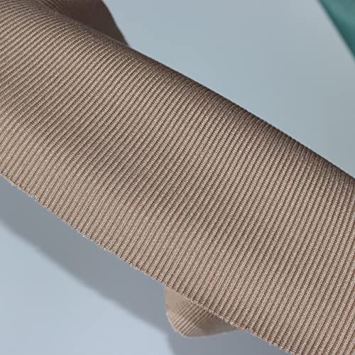 Image of TinaKim Rib Knit Fabric for Neck,Waistbands Collar Cuffs Material (Strip of Light Khaki, 40x8in)