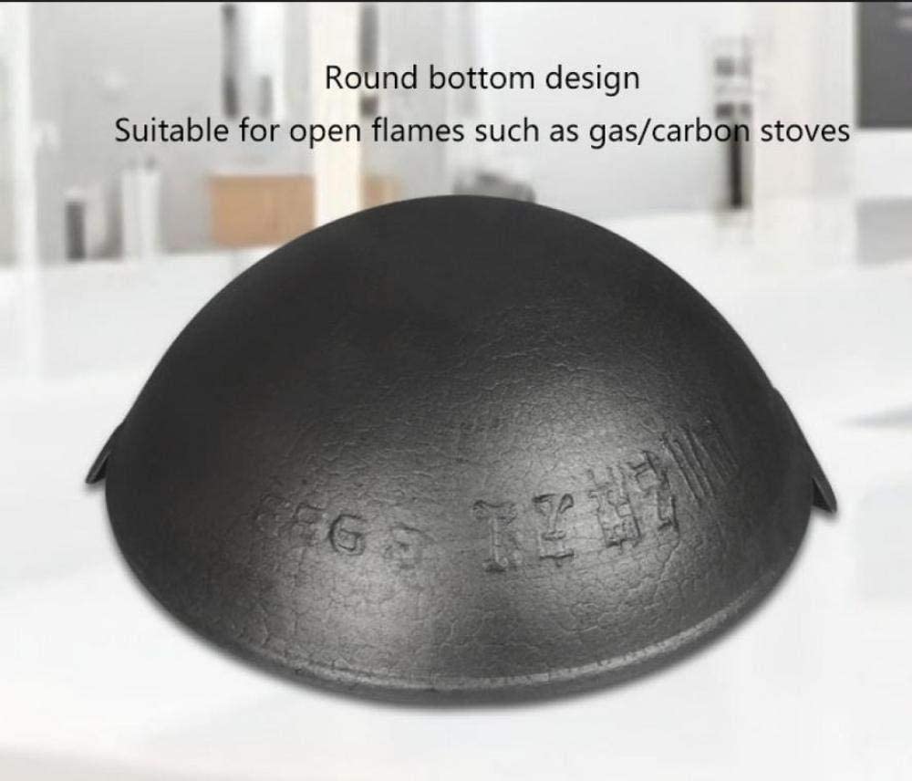 solniczka, Niepowlekana, gruba patelnia w stylu old-fashioned z szerokimi uchwytami, 34/36 cm, Chef Wok – 34(36cm)