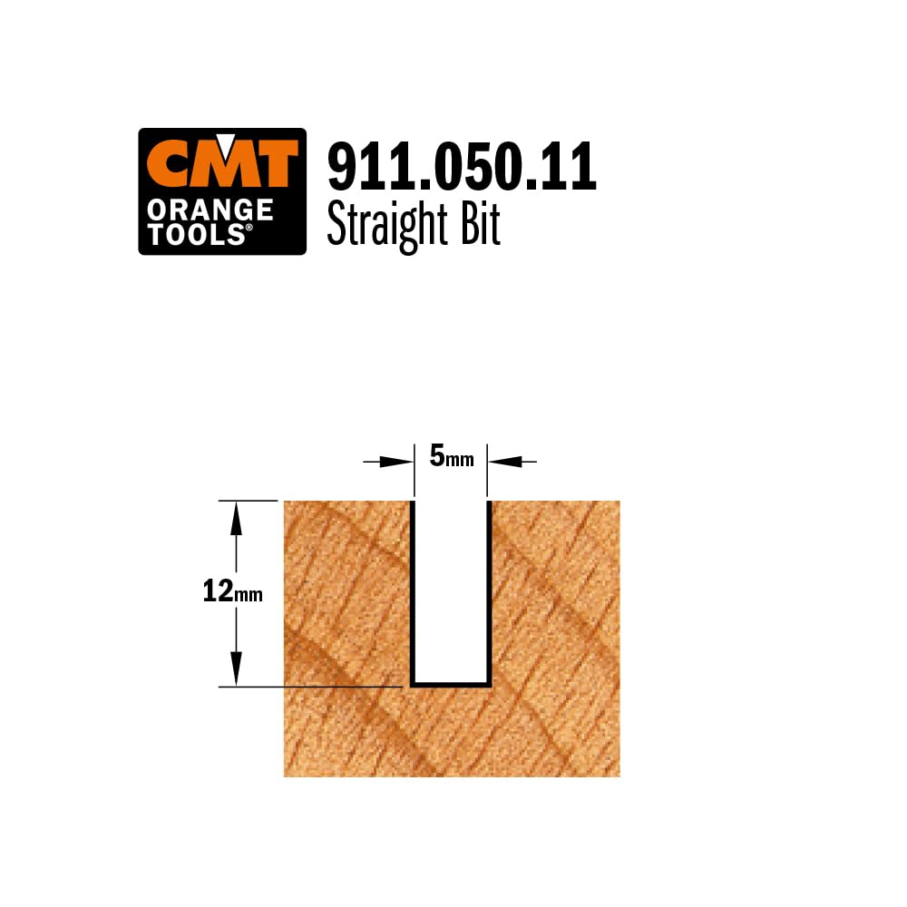Fresa Recta HWM CMT 711.050.11 – Diámetro 6 Mm, Vástago 5 Mm, Longitud 12 Mm, Para Fresadora