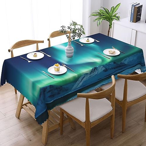 Nappe rectangulaire aurores boréales 137x183 cm imperméable