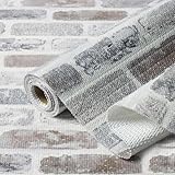 Quttisay Drawer and Shelf Liner for Kitchen Cabinets Non-Adhesive Cabinet Liner for Shelves Kitchen Drawer Liners Waterproof Shelf Liners for Cabinets,Refrigerator,Cupboard, Brick,12In x 10FT