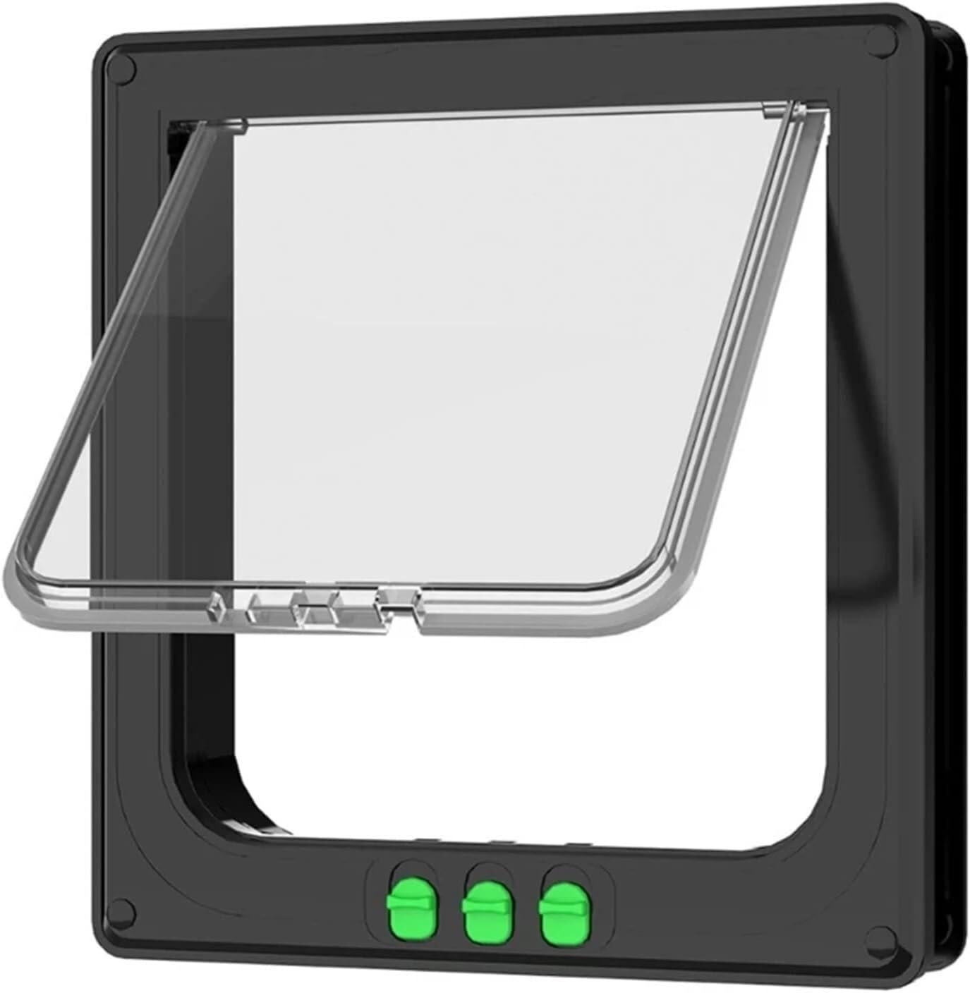 JvFbjLF Easy DIY Installation Of A Lockable Pet Door With A Safety Guard(Schwarz,XL)
